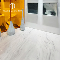 Dalle de marbre blanc premium TASSO WHITE, alternative au marbre italien Calacatta pour villas et hôtels de luxe