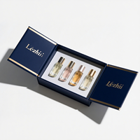 Boîte cadeau de luxe à double ouverture pour parfum et cosmétiques, avec fermeture magnétique, emballage personnalisé avec logo, boîte cadeau