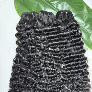 Vente en gros de cheveux birmans bouclés à double trame, cuticules vietnamiennes alignées, tissage de cheveux humains bruts, vierges bouclés non traités - Product Image 3