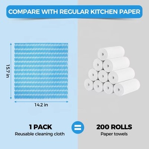 Paños de Limpieza Reutilizables de Tela No Tejida, Toallas Desechables para Cocina, Paños Secos - Product Image 5