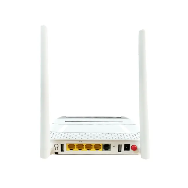 Dual band ftth modem 4ge ac 2.4/5.0g wifi, tel 2usb xpon onu wi-fi gpon onu 5dbi 4 antenas xpon onu