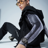 Montre à quartz pour homme Mark Fairwhale avec motif hélice, boîtier en résine, bracelet en caoutchouc, étanche 30 m, montre sport pour poignet FW-5050