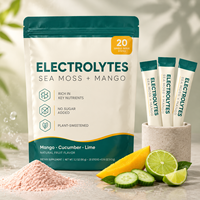 Poudre d'électrolytes pour adultes, apportant de l'énergie, améliorant l'immunité, à base d'algues marines, sans sucre, différentes saveurs, 20 sachets, OEM HALAL