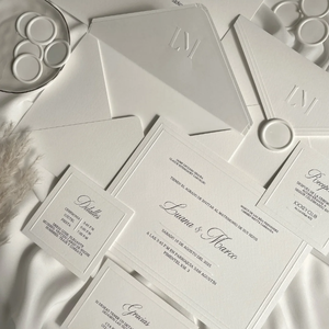 Biglietti da Visita Personalizzati in Carta Artistica Goffrata/Debossata con Stampa Digitale su Cartoncino <span class=keywords><strong>per</strong></span> <span class=keywords><strong>Inviti</strong></span> di Nozze e Biglietti di Ringraziamento - Product Image 1