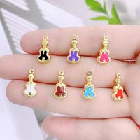 Charmes marins personnalisés, pendentifs en laiton plaqué or, coquillages, hippocampes, poissons, bijoux, collier, cadeau, vente en gros