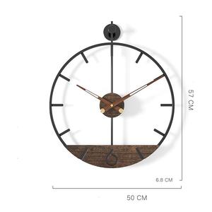 Đồng hồ treo tường trang trí phòng khách với con trỏ óc chó retro đơn giản - Product Image 5