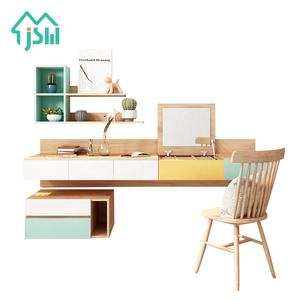 <span class=keywords><strong>Bureau</strong></span> d'ordinateur <span class=keywords><strong>mural</strong></span> en bois, <span class=keywords><strong>rangement</strong></span>, Style nordique, meubles de salle d'étude - Product Image 6