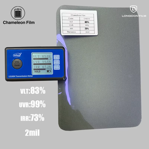 Film teinté <span class=keywords><strong>pour</strong></span> vitres de voiture caméléon, film teinté <span class=keywords><strong>pour</strong></span> pare-brise en PET, protection UV, anti-rayures, 2 mil, garantie <span class=keywords><strong>8</strong></span> ans - Product Image 3
