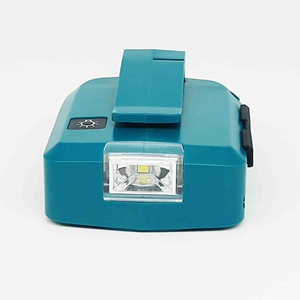 Adaptador convertidor de baterías de iones de litio para herramientas Makita, Dewalt, puertos de batería de 14-20V, Usb Dual, luz Led, carga <span class=keywords><strong>Adp05</strong></span>, 14,4 v, 18v - Product Image 4