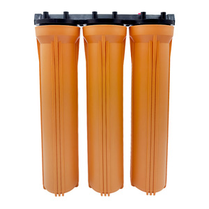 Carcasa de filtro de triple ósmosis inversa de 20 pulgadas para purificadores de agua de toda la casa, prefiltros comerciales e industriales de alto flujo - Product Image 1