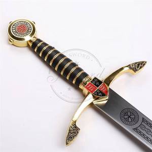 ดาบยาวอัศวินครูเสดยุคกลาง พระเจ้าชายดำ เอ็ดเวิร์ด พร้อมแผ่นป้ายโชว์ - Product Image 3