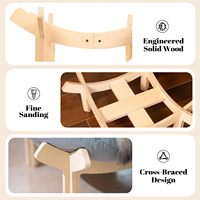 Cama para Gatos de Madera con Cojín, Sofá Cama para Mascotas, Silla Elevada para Gatos de Interior, Adecuada para Cachorros, Muebles para Gatos