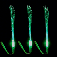 Varita Luminosa de Fibra Óptica LED, Azul y Verde, para Fiestas, Conciertos, Bodas y Decoración