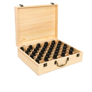 Boîte de rangement rectangulaire personnalisée en bois massif pour huiles essentielles et huiles de coco, conteneur alimentaire à 80 compartiments pour <span class=keywords><strong>produits</strong></span> <span class=keywords><strong>doTERRA</strong></span> - Product Image 1