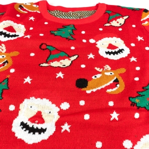 <span class=keywords><strong>Pull</strong></span> de Noël moche col rond flocon de neige Santa Renne Animal drôle <span class=keywords><strong>pull</strong></span> de Noël moche - Product Image 4