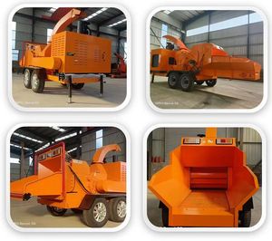 Cippatore a Tamburo Professionale Mobile con Motore Diesel da 102 CV, Biotrituratore per Rami da 12 Pollici, Rimorchiabile su Strada, Attrezzatura Forestale con Motore da 102 CV - Product Image 3