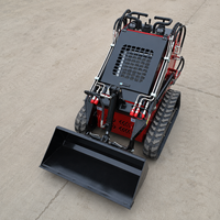 Mini-chargeuse compacte sur chenilles CE EPA à vendre avec godet, tarière et trancheuse pour projets de construction et agricoles