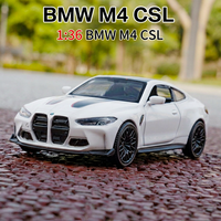 Voitures de course M4 CSL en métal moulé sous pression, modèle miniature en alliage à l'échelle 1:36, avec portes ouvrantes et fonction de recul, jouets pour enfants, vente en gros