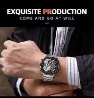 VVS Acier Inoxydable Montre Homme Luxe Quartz Multifonction Chronographe Lumineux Nouveau OEM ODM Faible MOQ