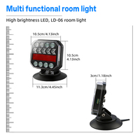 Feu arrière LED sans fil magnétique pour remorque, étanche, haute luminosité, avec ventouse magnétique