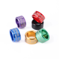 Bague d'identification pour pigeon en aluminium, personnalisable avec logo et lettres, nouveau design, nouvelle couleur rouge, offre spéciale