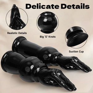 स्कार्लेकसिन D-15 महिलाओं के सिलिकॉन धातु हाथ डिल्डो बट प्लग और गधा मालिश गुदा सेक्स खिलौना - Product Image 5