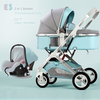 Poussette bébé pliable en tissu Oxford, amortissante, capacité de charge 15 kg, position assise/allongée bidirectionnelle, pour le sommeil en position couchée