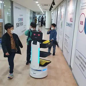 Intelligent welcome reception service robot follow voice interactive service robot for Hotel mall Bank