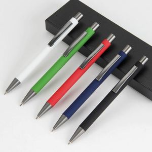 OEM&ODM Customized Aluminum Ballpoint <b>Pens</b> Soft-touch Rubber Coating UV Printing Engrave Logo <b>Pen</b> Gunmetal Clip Black/Blue Ink - Product Image 4