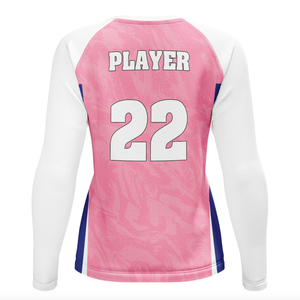 เสื้อเจอร์ซีย์วอลเลย์บอลคอวีสำหรับผู้หญิงชุดฝึกแข่งขันวอลเลย์บอลแขนยาว - Product Image 6