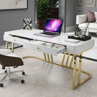 Bureau de skate de luxe pour femme, grand bureau d'ordinateur en marbre, simple et moderne, pour patron