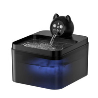 Fontaine à eau automatique pour chat en acier inoxydable de 2,2 L, rechargeable, intelligente, pour usage intérieur/extérieur, système de filtration circulante CN