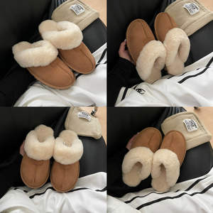 2026 Custom UGS LOGO Genuine Leather Lining New <strong>Wool</strong> for <strong>Slippers</strong> for <strong>Women</strong> Star Outside Home Woolly <strong>Slipper</strong> Shoes - Product Image 4