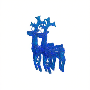 Decoraciones Navideñas de Renos, 23.6"x6.3"x39.4", Acrílico, Decoración Festiva Elegante, Azul - Product Image 1
