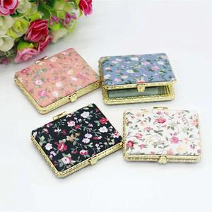 Mini maquillaje compacto bolsillo Floral espejo portátil de dos lados plegable maquillaje espejo mujeres Vintage cosméticos espejos para regalo - Product Image 6