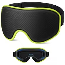 Adjustable 100% <b>Light</b> Blocking Satin Custom 3D Blackout <b>Sleep</b> Eye Mask With Lash Extension Soft Memory Foam Travel - Product Image 3