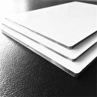 Panneau composite en aluminium blanc mat brillant 200x300cm 3mm Alu Dibond
