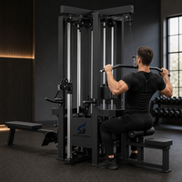 Plateforme de musculation professionnelle commerciale de type avancé, équipement de fitness Smith multi-gym 4 stations pour salle de sport