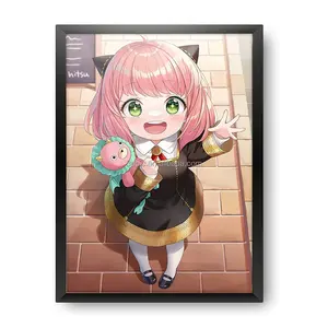 Bingkai foto 3d poster anime Jepang seni dinding 3d lentikular gambar anime 3d flip efek poster lentikular