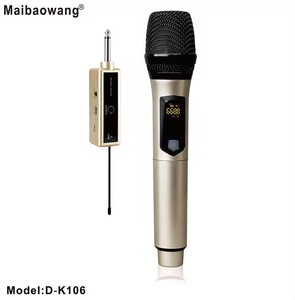 Handheld VHF <strong>Wireless</strong> Karaoke <strong>Microphone</strong> Light-Weight and Omni-Directional for Portable Audio Players and Studios - Product Image 1