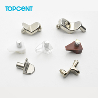 Supports d'étagère en alliage de zinc TOPCENT pour meubles, supports de fixation pour étagères de vitrine, broches de support