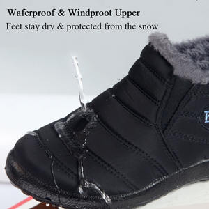 מגפי שלג קצרים מרופדים, פרווה רכה, אופנה חדשה במידות גדולות 46 47, רבי מכר לנשים - Product Image 2