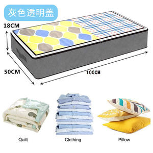 Bolsa de almacenamiento para edredones, organizador debajo de la cama de gran capacidad, 100x50x18cm, para ropa y mantas, diseño rectangular plegable - Product Image 2