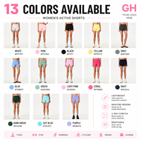 Shorts de course amples à cordon de serrage pour femme avec logo personnalisé GH, séchage rapide, doublure intégrée, taille haute, pour fitness et yoga