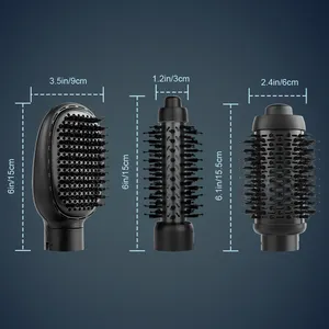 Factory Price 3 In 1 Professional Electric Hair Rotating Portable Hot Heat Air Comb Straightener Blow Salon Dryer Brush