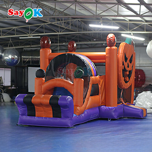 Sayok, carrera de obstáculos inflable de calabaza de Halloween, casa hinchable, Castillo de salto, carrera de obstáculos inflable de fantasmas para niños - Product Image 5