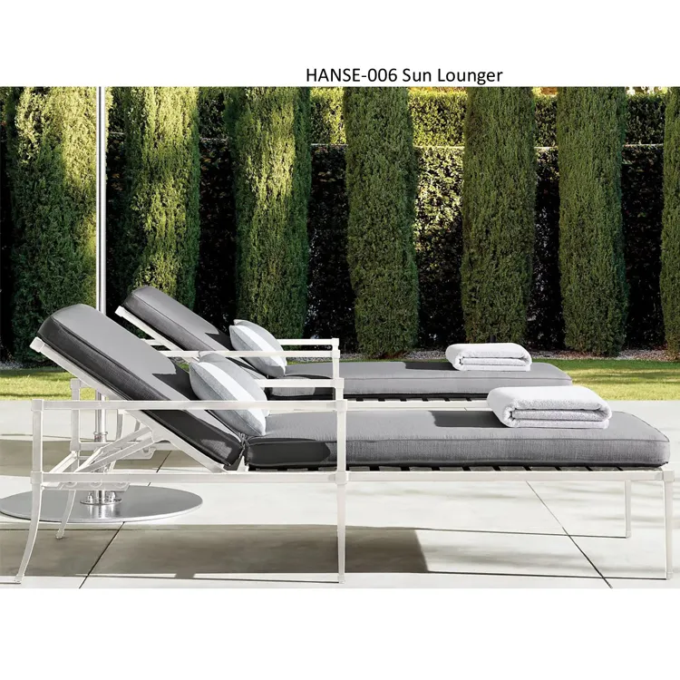 Tempat tidur matahari unik, untuk kolam renang luar ruangan dan rumah Bar pantai kursi berjemur dapat dilipat