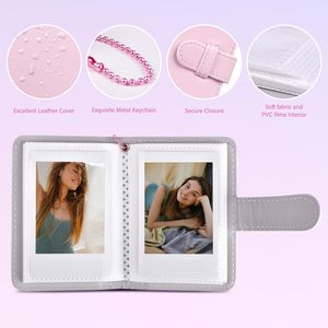 Album photo personnalisé en cuir PU, 28 pochettes, petit format, pour films 2 x 3 pouces, <span class=keywords><strong>mini</strong></span> albums mignons pour filles, pour Fujifilm <span class=keywords><strong>Instax</strong></span> <span class=keywords><strong>Mini</strong></span> 12 - Product Image 3
