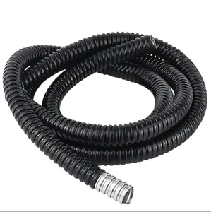 Conduit PVC Dilapisi Cairan Ketat 3/16 ''6Mm 1/4'' 8Mm 3/8 ''12Mm 1/2'' GI Tergalvanis Baja Nirkarat Pipa Logam Fleksibel