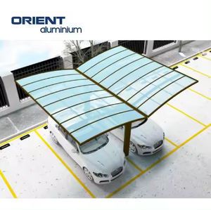 Abri d'auto moderne en aluminium en porte-à-faux à <span class=keywords><strong>double</strong></span> <span class=keywords><strong>pente</strong></span> - Product Image 5